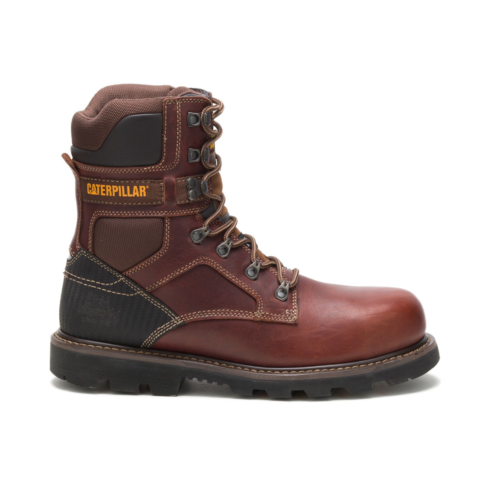 Men's Caterpillar Indiana 2.0 Steel Toe Work Boots Brown Ireland ZVKH89526